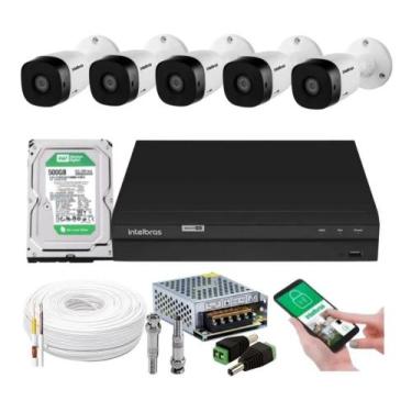 Imagem de Kit 5 Câmeras Multi Hd 1120b Dvr Intelbras 8 Canais C/ Hd