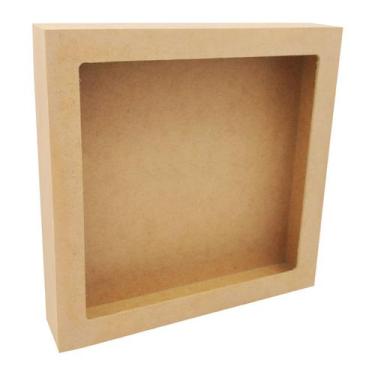 Imagem de Nicho Quadrado Simples 37x12 Madeira Mdf - ATACADÃO DO ARTESANATO MDF