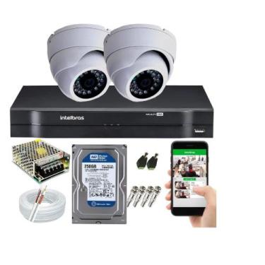 Imagem de Kit CFTV 2 Câmeras hd 720p e HD 250GB - Intelbras