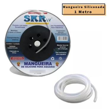 Imagem de Mangueira de Ar em silicone para Aquario Compressor Aquarismo - Metro 