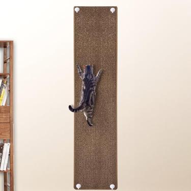 Imagem de Rainmae Tapete de escalada extra grande para gatos de 180 cm x 40 cm com 10 pregos fixos, móveis de parede duráveis para gatos, arranhador de parede, poste para arranhar, protetor de sofá de sofá