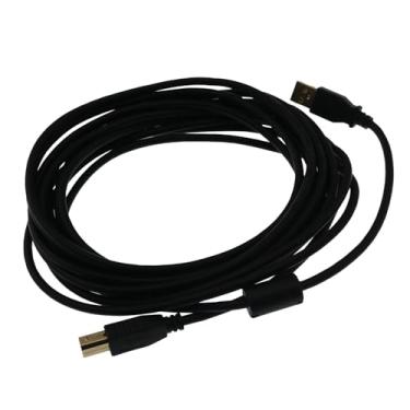 Imagem de YTgilo USB 2.0 Cabo de impressão banhado a ouro para impressora de porta quadrada 5 m Corpo longo de 3 peças com escudo de folha de flandres banhado a ouro para impressora de plugue disco rígido