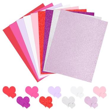Imagem de 60 folhas de cartolina rosa, 20 x 30 cm, cartão de dia dos namorados, glitter, papel vermelho, prata, roxo, colorido, cartolina para artesanato, convites, cartões comemorativos, escola, escritório,