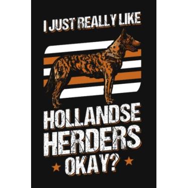 Imagem de Hollandse Herder Notizbuch: Hollandse Herder Hollandse Herdershond / 6x9 Zoll / 120 karierte Seiten