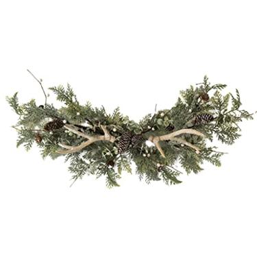 Imagem de Belas Guirlanda de Natal realista de luxo artificial para a porta da frente fácil de pendurar guirlanda para decoração de celebração de ação de graças diverso