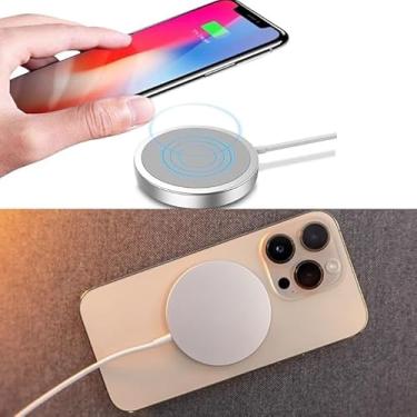 Imagem de Carregador Magnético Wireless para iPhone 11 ao 15 - Compatível com MagSafe, Rápido e Seguro