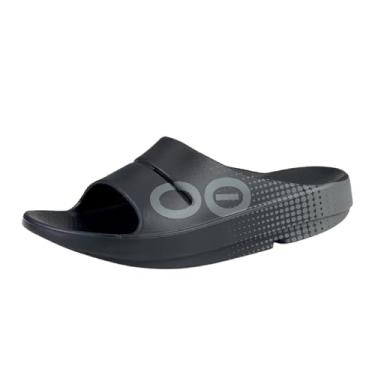 Imagem de OOFOS Ooahh Sport Slide - Adulto Unissex, Cinza, Tamanho 42, Slide Esportivo, Casual, Slip On, Deslizar