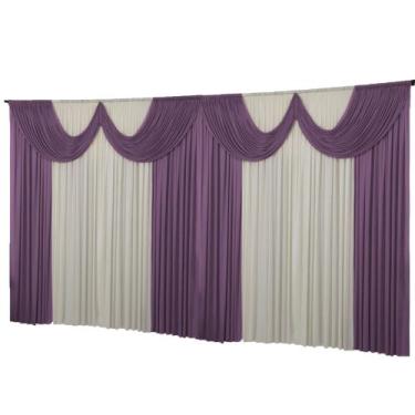 Imagem de Cortina De Malha Helanca Paris Igreja Festas Eventos 10 metros - Denni