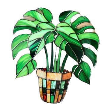 Imagem de Fenteer Plantas em vaso pendurado sinal de plantadeira plana plantora adorno 2d acrílico decoração de bonsai para o escritório prateleira em casa, Style D