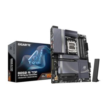 Imagem de GIGABYTE Placa-mãe B850 AI TOP AMD AM5 LGA 1718, ATX, DDR5, 3X M.2, PCIe 5.0, USB-C, WIFI7, LAN 10GbE, EZ-Latch, Garantia de 5 anos