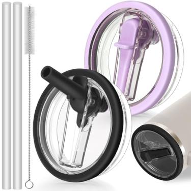 Imagem de ANTAND Pacote com 2 tampas à prova de vazamento para Stanley H2.0 Quencher de 850 g, tampa de canudo sem derramamento, substituição para acessórios de copo Stanley de 850 g, tampa de canudo de