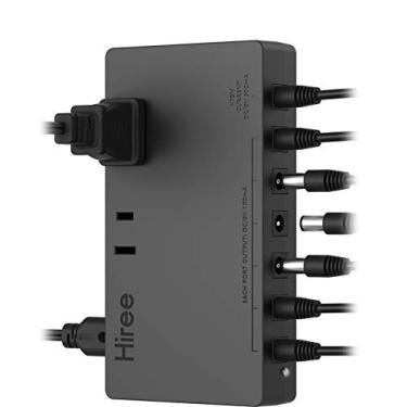 Imagem de Hiree Fonte de alimentação para de de guitarra com 7 saídas CC para placa de pedal de efeito 9 V com 2 saídas CA para carregar alto-falante, instrumentos musicais
