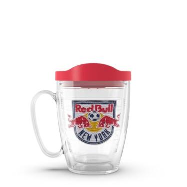 Imagem de Tervis Copo de viagem MLS New York Red Bulls - logotipo primário feito nos EUA, copo de viagem com isolamento de parede dupla, mantém as bebidas frias e quentes, caneca de 473 ml, clássica