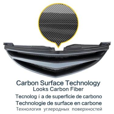 Imagem de Grade de carro compatível com Mazda 6 2009-2013 Carbon Surface Mesh Front Grill Segunda geração Capa decorativa Acessórios de reinstalação(Carbon Surface)