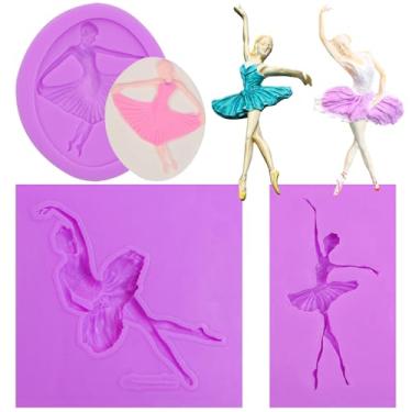 Imagem de Moldes de silicone para meninas bailarinas, bailarinas, formas de fondant, moldes de balé, chocolate, doces para tiros de gelatina faça-você-mesmo, cubos de gelo, sobremesas, sabonete, cupcake,