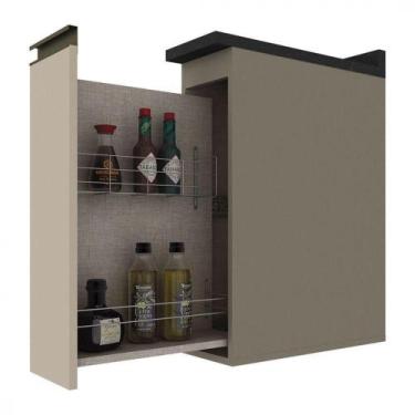 Imagem de Balcão Para Condimentos Sem Tampo 20 Cm Duna/Cristal - HENN