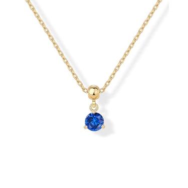 Imagem de PAVOI Colares de pedra do mês de nascimento delicados banhados a ouro 14K com pingentes - Corrente ajustável com pingente de pedra do nascimento de zircônia cúbica - pingentes removíveis de joias