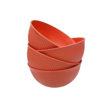 Imagem de Kit Bowls com 4 Unid Plástico 380ml 2443538 Salmão - Quanhe