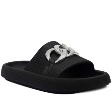 Imagem de Chinelo Estilo Nuvem Nº 25 ao 40 Sandalia Moda Feminina Menina Slide Corrente 12.120 (Preto, BR, Adulto, Numérico, 40)