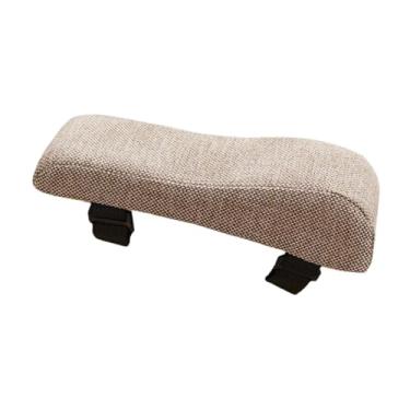 Imagem de Milageto Cadeira de escritório braço braço cotovelo tapete lavável substituto não -lip confortável design ergonomic design cadeira de cadeira de braço de, Cor Café