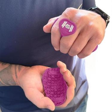 Imagem de Hands Grip Par de Luvas para Academia Confortável Meio dos Dedos Trein