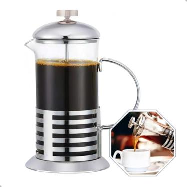 Imagem de Cafeteira Prensa Francesa de Vidro e Inox, 600ml, Design Moderno com Sistema de Infusão