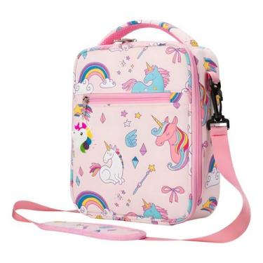 Imagem de Lancheira Térmica Kids Unicórnio Rosa Com Alça De Ombro - Tibaby, Rosa