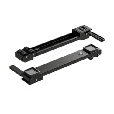 Imagem de IEUDNS 2x Máquina de lavar suporte Móveis Aparelhos Rollers Ferramenta multifuncional Mover facilmente o suporte para secadores de roupas ajustáveis, Preto