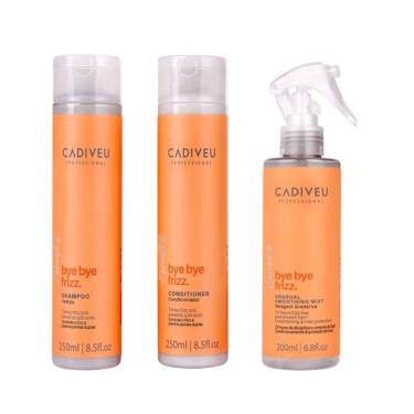 Imagem de Kit Cadiveu Bye Bye Frizz Shampoo + Cond 250ml + Spray 200ml