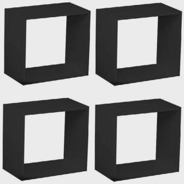 Imagem de Kit Quarto Infantil 4 Nichos Cubo Vitra Kit Cubos Baby Espresso Móveis