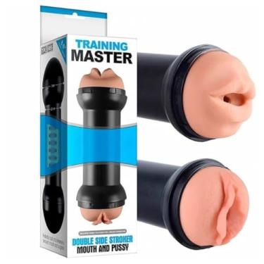 Imagem de Masturbador Lanterna Duplo Halteres Vagina E Boca Em Cyberskin Prazer Realista, Sensações Variadas