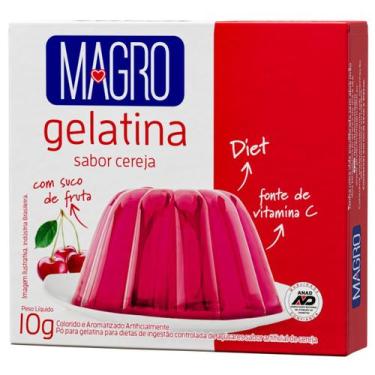 Imagem de Gelatina Magro Com Sucralose Sabor Cereja 10G