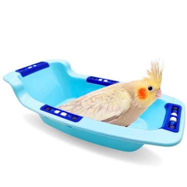 Imagem de Banheira Para Pássaros Calopsita Agapornes Aves Decorada Brinquedo Gra