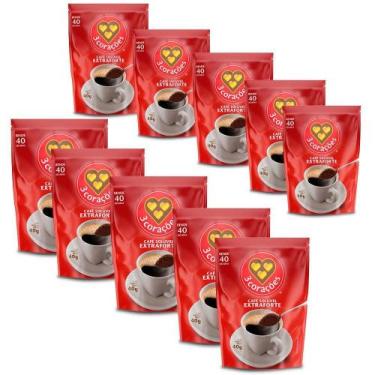 Imagem de Café Solúvel Extraforte Três Corações Kit 10 Pacotes De 40G - 3 Coraco
