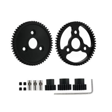 Imagem de NMNRC 45# Steel 0.8 32 Pitch 53T 54T Spur Gear & 15T 17T 19T Pinions Gear for 1/10 Slash Stampede Rsutler 4x4 4WD VXL Summit E-REVO T-Maxx Series Upgrades Part