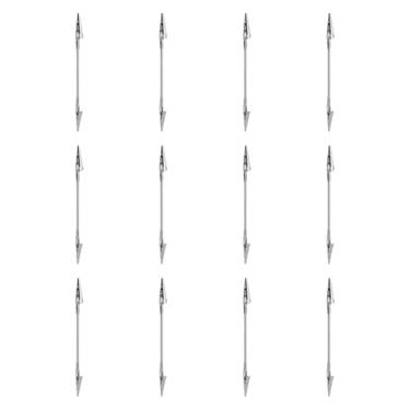 Imagem de IEUDNS 12x Clipes de jacaré de cabeça dupla Clipes de bobina Suporte flexível Grampos de jacaré compactos Suportes de bobina para cartão Nota Foto Memorando