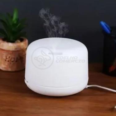 Imagem de Aromatizador Umidificador Difusor Eletrônico Ambiente Desing Minimalista Luz De Led Rgb 300Ml