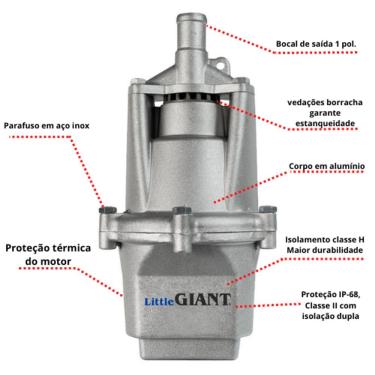 Imagem de Bomba Sapo Submersível Vipo 900 - 1 Pol. 110V Little Giant