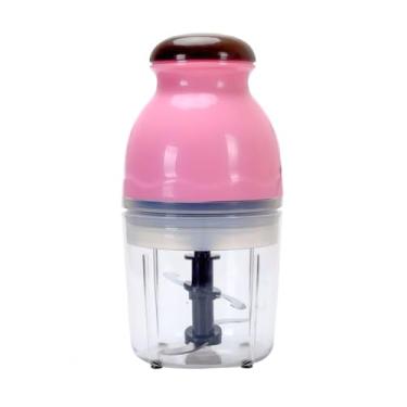 Imagem de Processador e Moedor Elétrico para Alimentos, Alho e Legumes, 600ml, Rosa