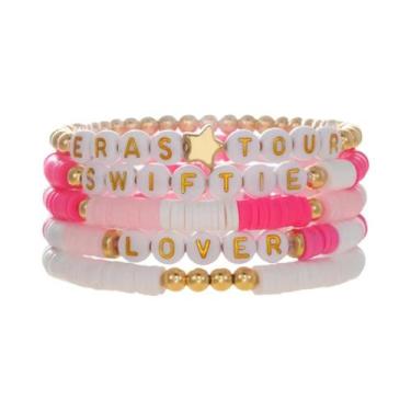 Imagem de Pulseiras Coloridas Do Álbum Taylor Swift Com 11/14 Peças De Contas Co