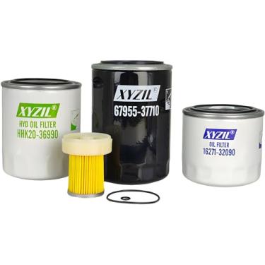 Imagem de XYZIL Kit De Filtro Compatível Com Kubota B26 B7500 B7510 B7610 B7800 B2910 B2710 B2410 Hsd Hst B2301Hsd B2410Hse B2601Hsd B2630Hsd B2650Hsd B2650Hsdc B7500Hsd Combustível Transmissão Óleo Hidráulic