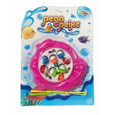 Imagem de Jogo Pega Peixe Com Varinha Pescaria Infantil Rosa- WellKids