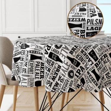 Imagem de Toalha Mesa Térmica Beer Branc Pvc Plastico 4 Lugar redonda 138 - IDEA