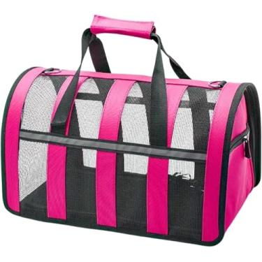 Imagem de Bolsa de Transporte Pet Média para Viagem – Conforto e Segurança para Cães e Gatos – Ideal para Avião e Passeios (Rosa)