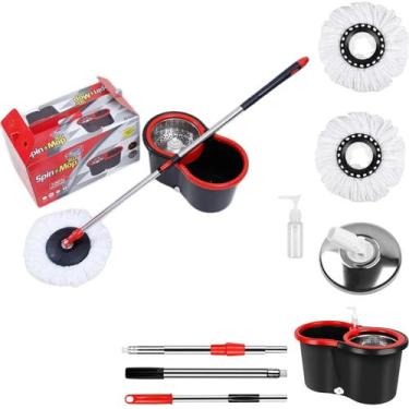 Imagem de Mop Limpeza Giratorio 360 Profissional Centrifuga Esfregão Cabo Extens