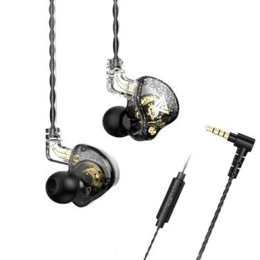 Imagem de Yeabomy Fones de ouvido para jogos com fio, monitores intra-auriculares QKZ AK6 PRO, fones de ouvido com fio com som de graves profundos, fones de ouvido intra-auriculares HiFi com novo driver