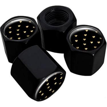 Imagem de Tampas de haste de válvula de pneu de metal, pacote com 4, tampas de haste de roda de carro, tampas de válvula de ar universais de alumínio para carros, caminhões, SUVs, bicicletas, motocicletas