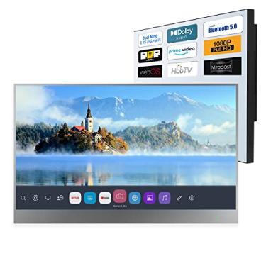 Imagem de Soulaca Smart Tv De 22" Com Espelho Para Banheiro, Ip65, À Prova D'Água, Sistema Webos Alexa Atsc Integrado, Wi-Fi Bluetooth, Spa, Hotel, Novo