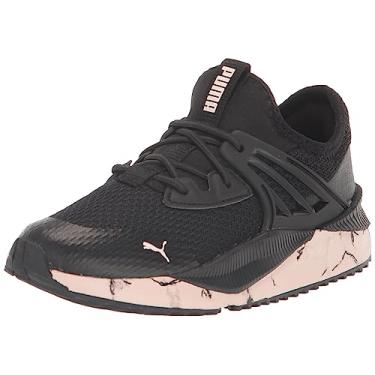 Imagem de PUMA Tênis infantil unissex Pacer Future Hook and Loop, Mármore preto e rosa giz, 16