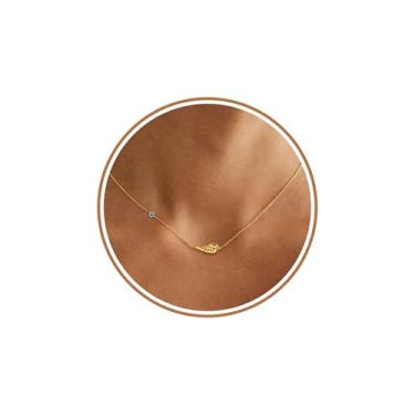 Imagem de Sistble Colar dourado com asas de anjo presentes de simpatia para a perda do ente querido 1-12 colar de pedra do mês de nascimento para mulheres anjo da guarda memorial condolências lembrança conforto